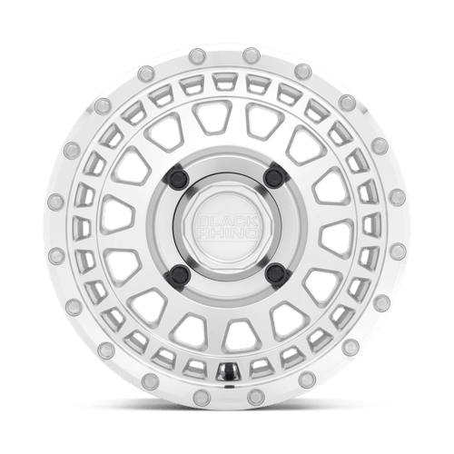 Black Rhino Hard Alloys - Utv Parker Utv 14X7 +51 Silver W/ Mirror Cut Face