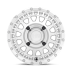 Black Rhino Hard Alloys - Utv Parker Utv 14X7 +51 Silver W/ Mirror Cut Face