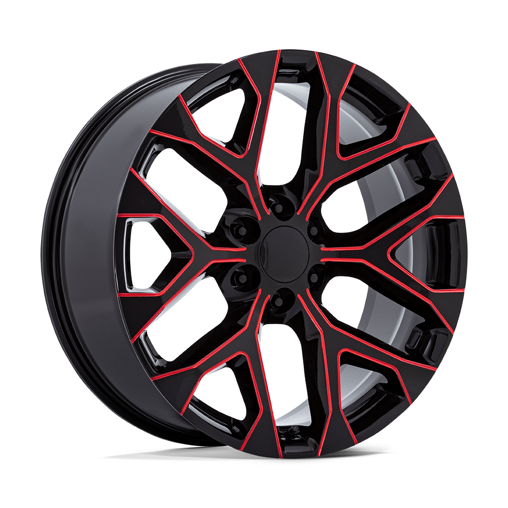 Performance Replicas Pr177 20X9 +24 Gloss Black Red Milled