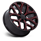 Performance Replicas Pr177 26X10 +24 Gloss Black Red Milled