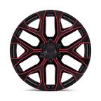 Performance Replicas Pr177 20X9 +24 Gloss Black Red Milled