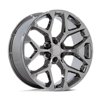 Performance Replicas Pr176 22X9 +24 Gloss Black Machined Blue Mill