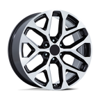 Performance Replicas Pr177 22X9 +24 Gloss Black Machined Face
