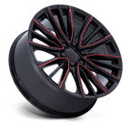 Performance Replicas Pr223 22X9 +28 Gloss Black Milled Red
