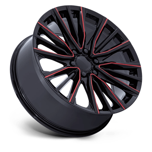 Performance Replicas Pr223 22X9 +28 Gloss Black Milled Red