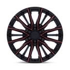 Performance Replicas Pr223 22X9 +28 Gloss Black Milled Red