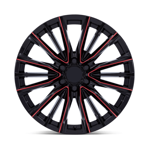 Performance Replicas Pr223 26X10 +28 Gloss Black Milled Red