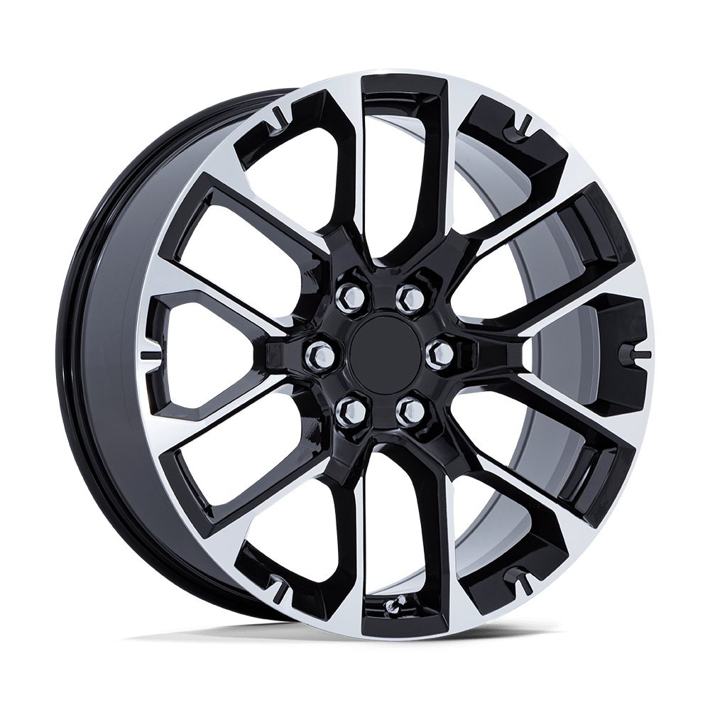Performance Replicas Pr224 22X9 +28 Gloss Black W/ Machined Face