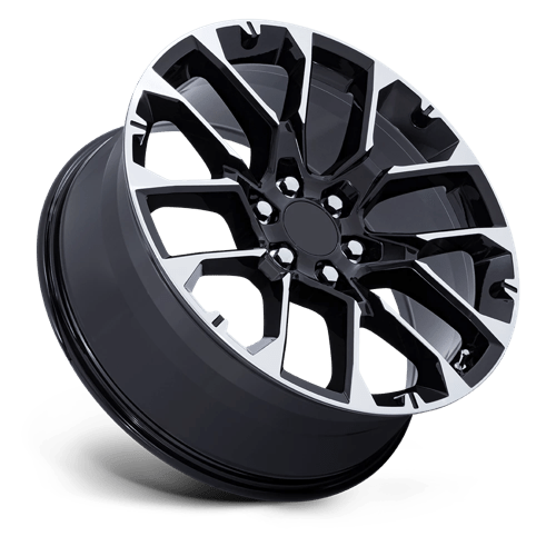 Performance Replicas Pr224 22X9 +28 Gloss Black W/ Machined Face