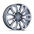 Performance Replicas Pr225 22X9 +28 Gloss Gunmetal Mach W/ Chr Acc