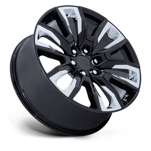 Performance Replicas Pr225 22X9 +28 Gloss Black W/ Chrome Accents