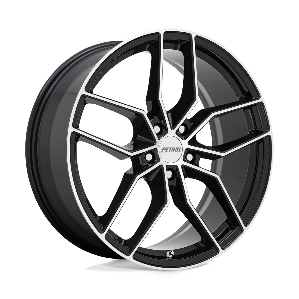 Petrol P5C 17X8 +40 Gloss Black W/ Mach Cut Face