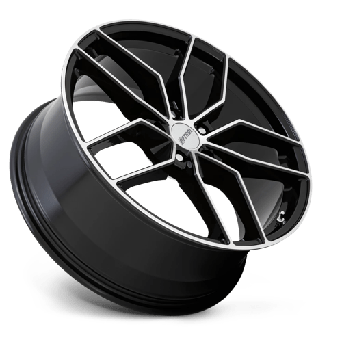 Petrol P5C 17X8 +40 Gloss Black W/ Mach Cut Face
