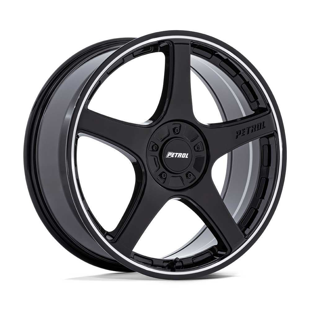 Petrol Pe003 P2E 20X8.5 +35 Gloss Black W/ Machined Lip