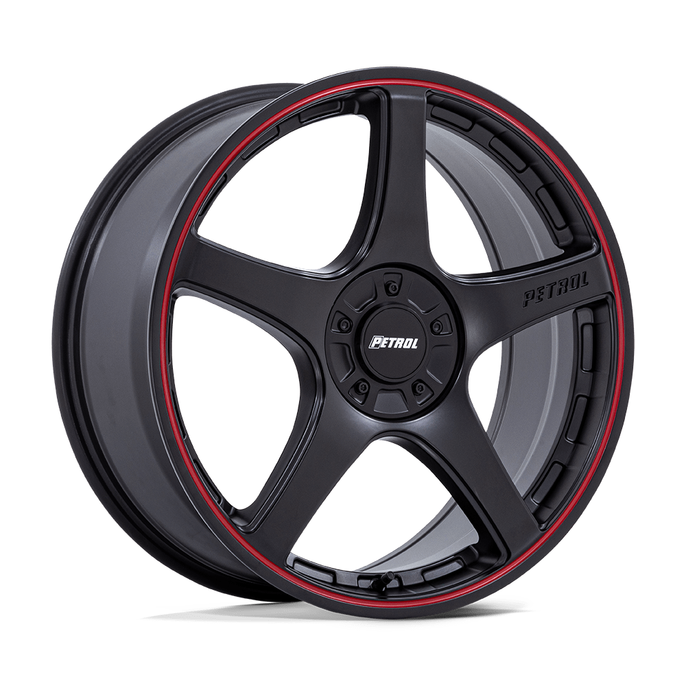 Petrol Pe003 P2E 19X8 +40 Matte Black W/ Red Lip