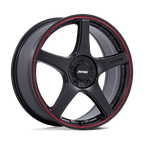 Petrol Pe003 P2E 17X8 +40 Matte Black W/ Red Lip