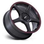 Petrol Pe003 P2E 17X8 +40 Matte Black W/ Red Lip