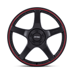 Petrol Pe003 P2E 18X8 +40 Matte Black W/ Red Lip