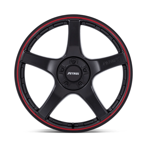 Petrol Pe003 P2E 18X8 +40 Matte Black W/ Red Lip