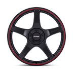 Petrol Pe003 P2E 17X8 +40 Matte Black W/ Red Lip