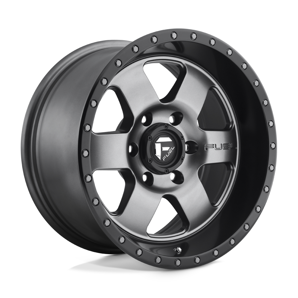 Fuel 1Pc D619 Podium 17X9 +1 Matte Gunmetal Black Bead Ring