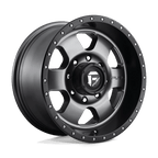 Fuel 1Pc D619 Podium 18X9 +1 Matte Gunmetal Black Bead Ring