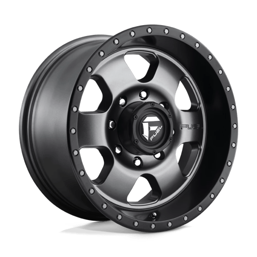 Fuel 1Pc D619 Podium 18X9 +1 Matte Gunmetal Black Bead Ring
