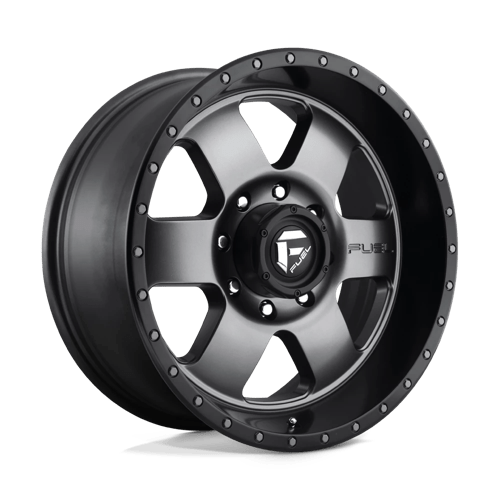 Fuel 1Pc D619 Podium 20X9 +1 Matte Gunmetal Black Bead Ring