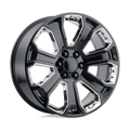 Performance Replicas Pr113 22X9 +24 Gloss Black W/ Chrome Accents
