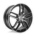 Performance Replicas Pr160 20X10 +79 Gloss Black W/ Machined Spokes