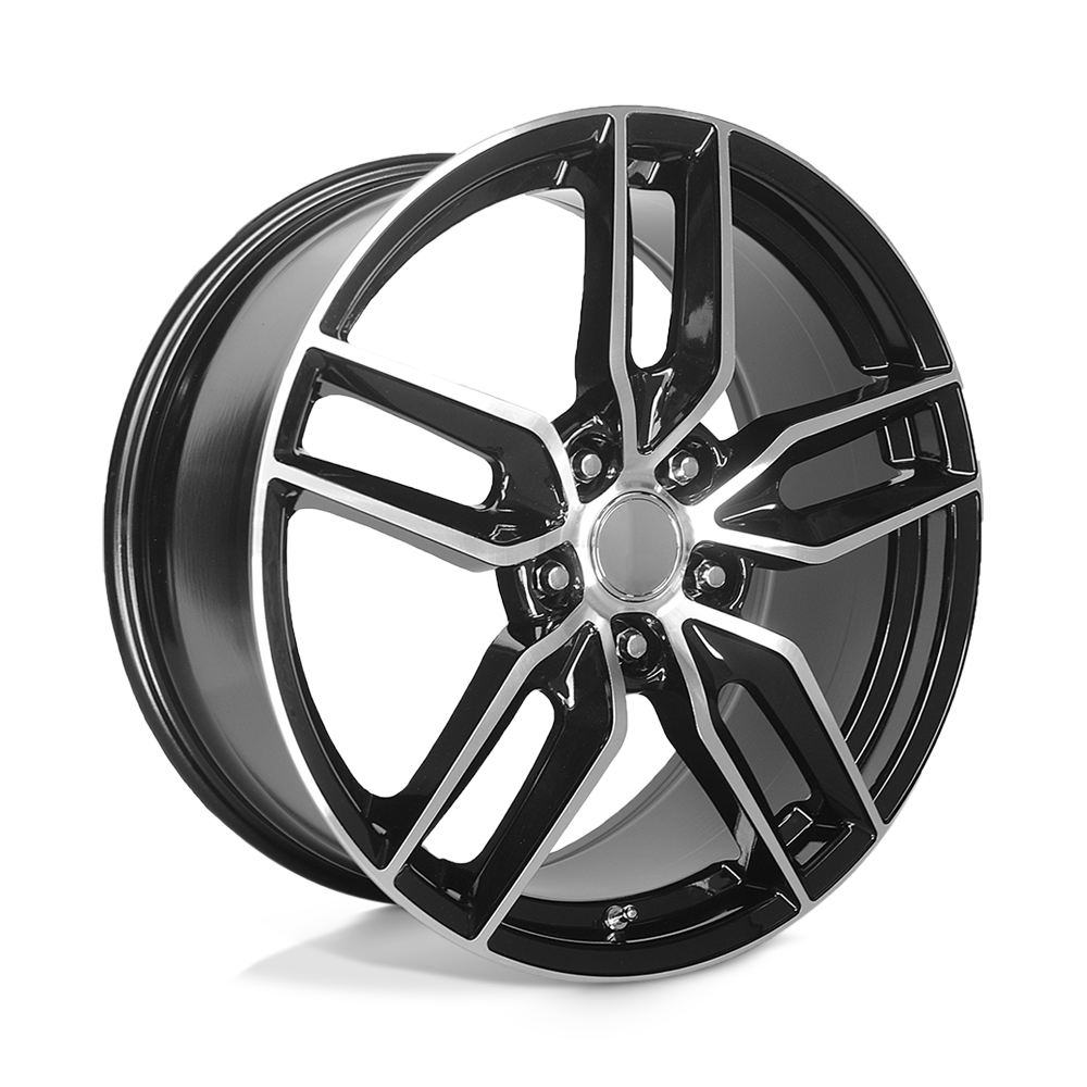 Performance Replicas Pr160 20X10 +79 Gloss Black W/ Machined Spokes