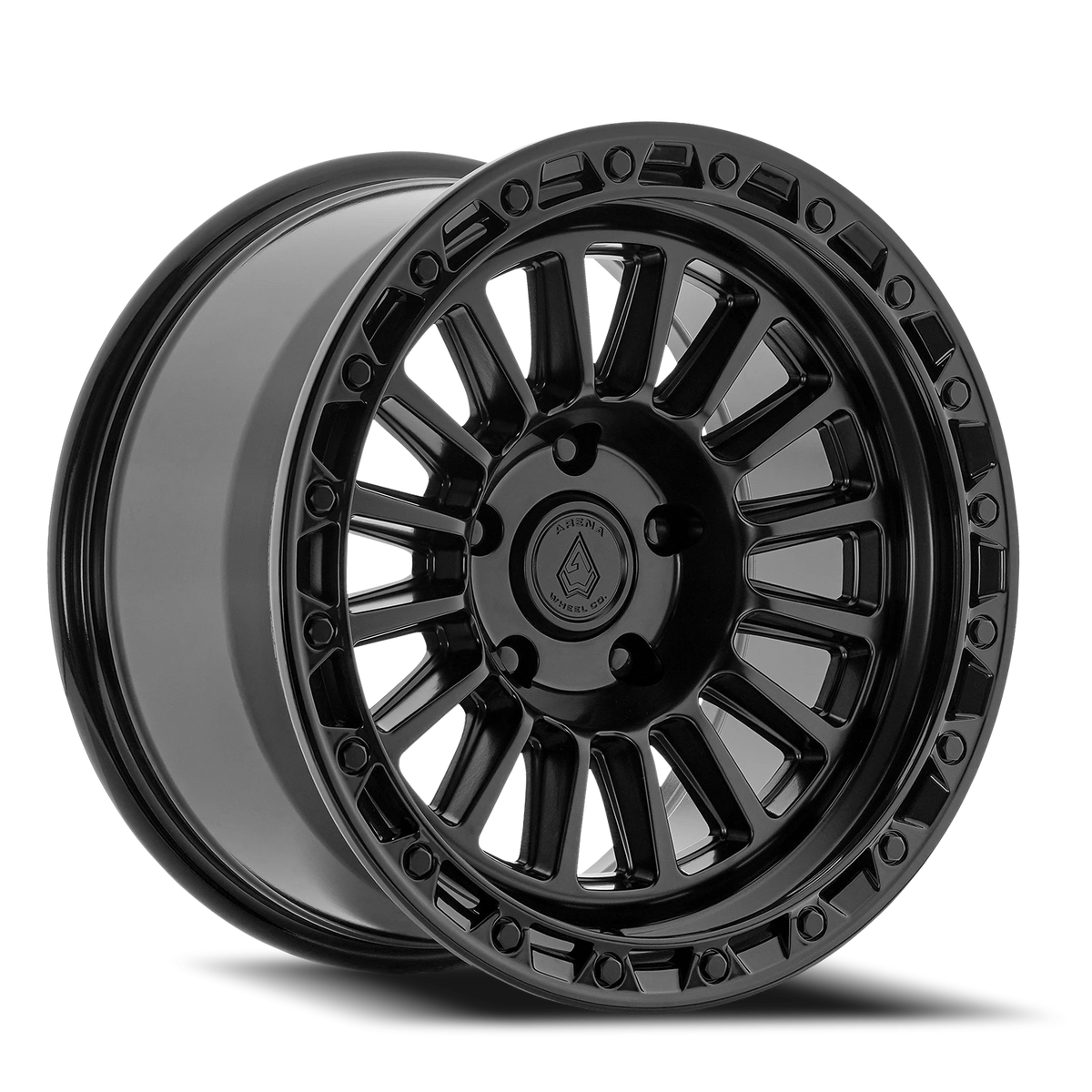 Arena Podium 17X9 -12 Satin Black W/ Gloss Black Lip
