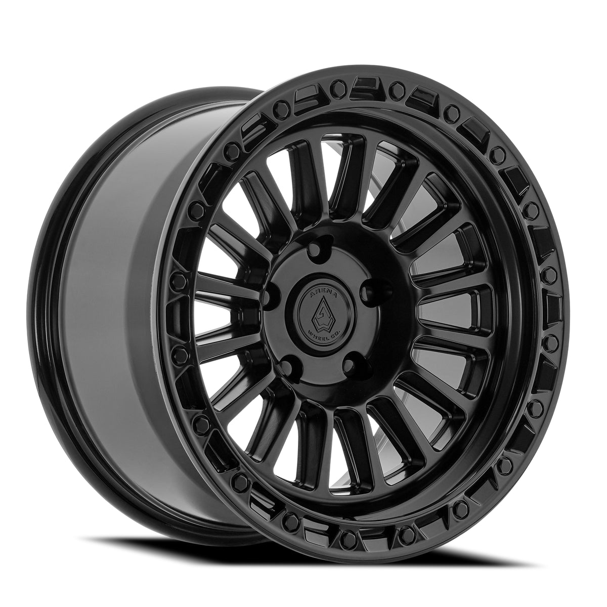 Arena Podium 17X9 -12 Satin Black W/ Gloss Black Lip