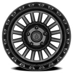 Arena Podium 17X9 -12 Satin Black W/ Gloss Black Lip