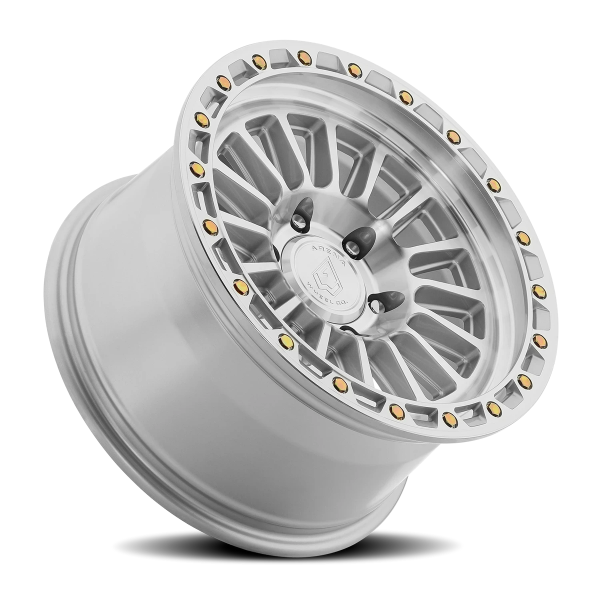 Arena Podium 17X9 -12 Gloss Silver Machined