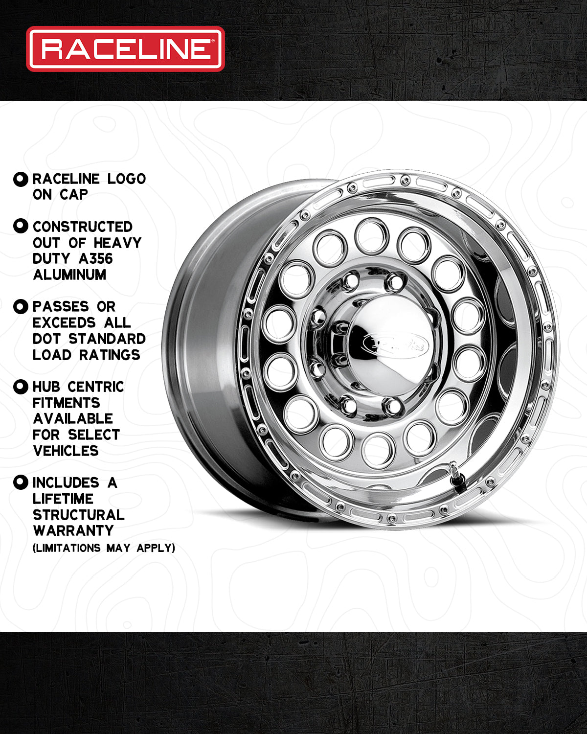 Raceline Wheels Rock Crusher 17X9 +0 Black