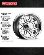 Raceline Wheels Renegade 8 16X8 +0 Polished