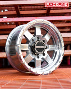 Raceline Wheels Defender 17X9 -12 Machined