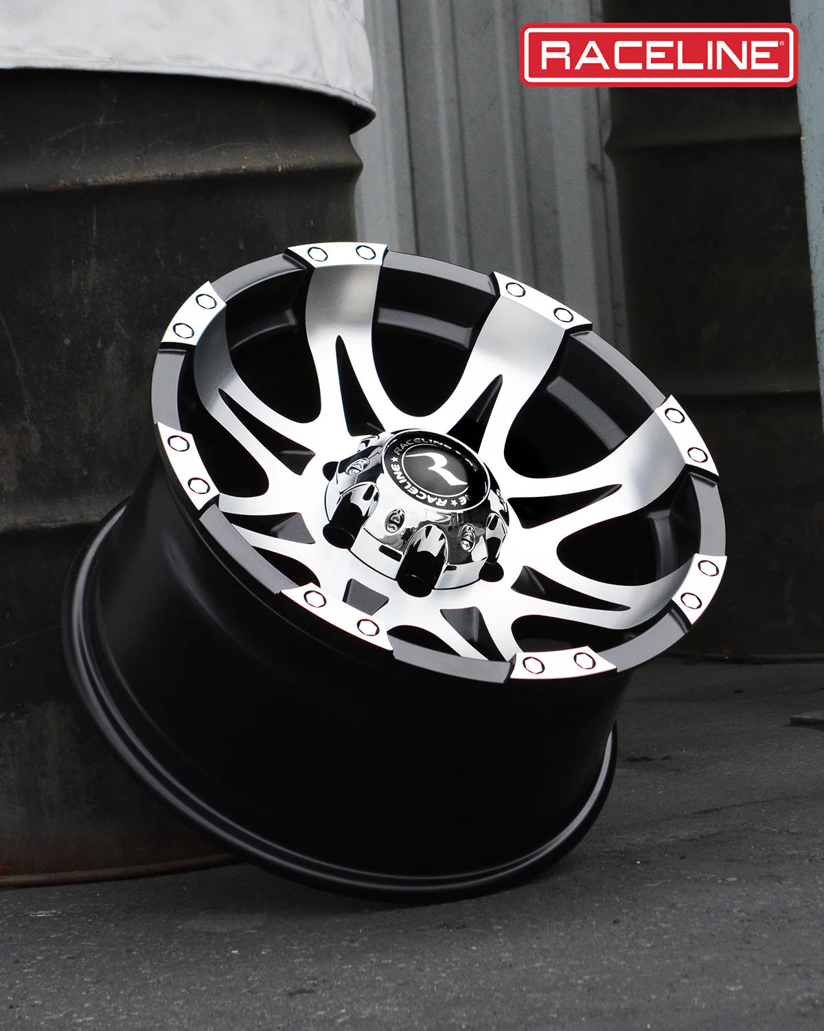 Raceline Wheels Raptor Mirror/ 17X9 +0 Black