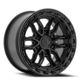 Arena Pursuit 17X8.5 +25 Satin Black W/ Gloss Black Lip