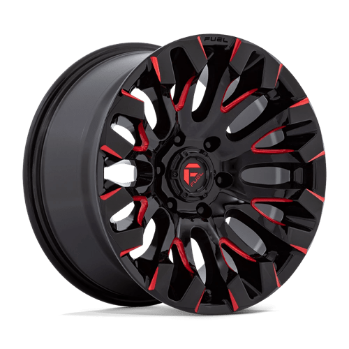 Fuel 1Pc D829 Quake 18X9 +1 Gloss Black Milled Red Tint
