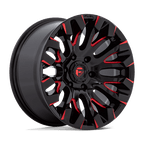 Fuel 1Pc D829 Quake 18X9 +1 Gloss Black Milled Red Tint