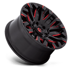 Fuel 1Pc D829 Quake 18X9 +1 Gloss Black Milled Red Tint