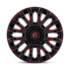 Fuel 1Pc D829 Quake 18X9 +1 Gloss Black Milled Red Tint