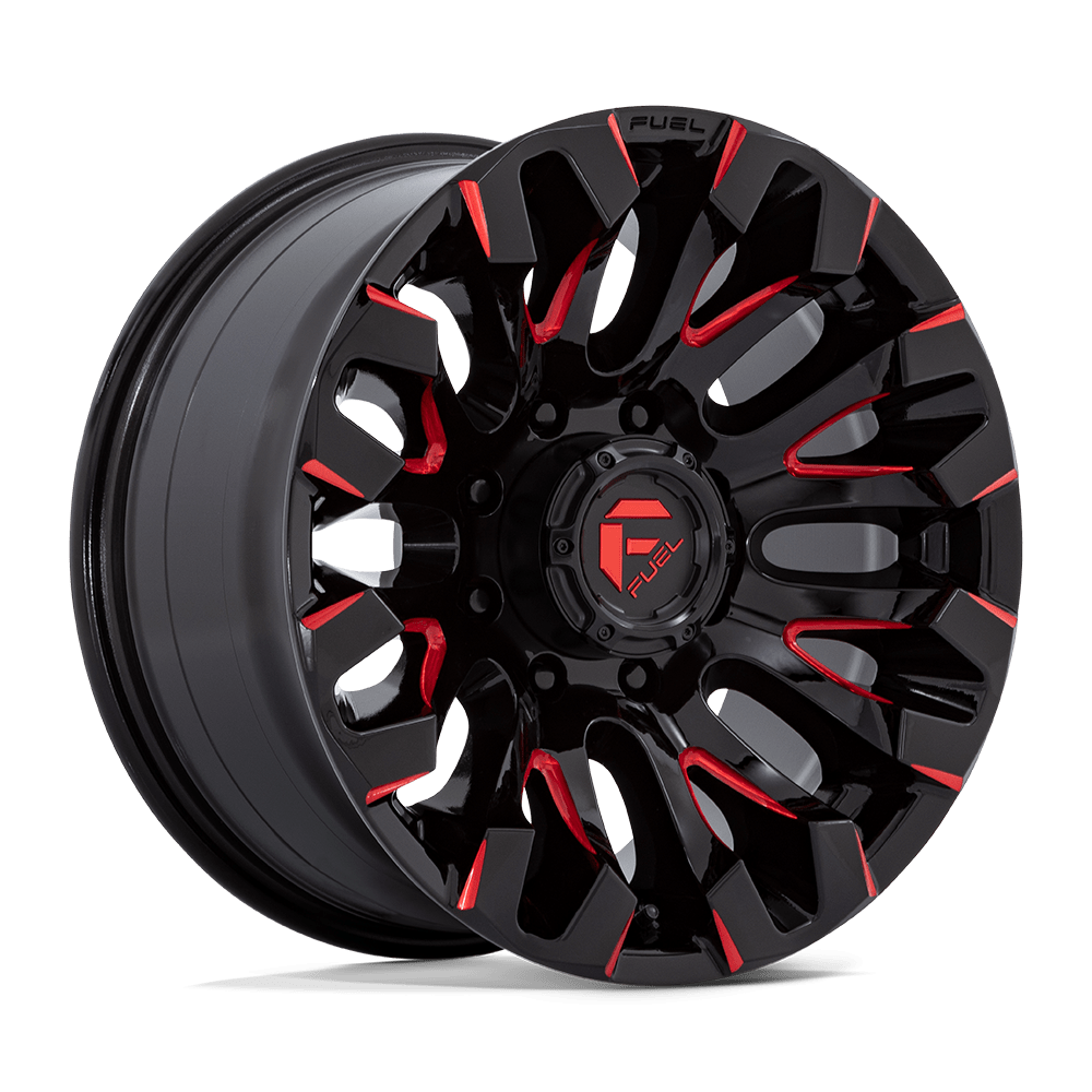 Fuel 1Pc D829 Quake 18X9 +1 Gloss Black Milled Red Tint