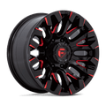 Fuel 1Pc D829 Quake 20X9 +1 Gloss Black Milled Red Tint