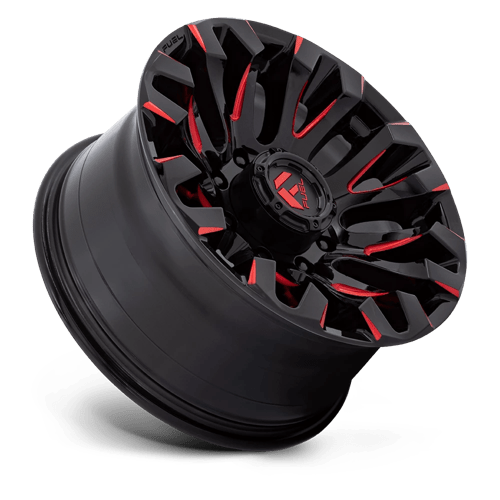 Fuel 1Pc D829 Quake 20X10 -18 Gloss Black Milled Red Tint