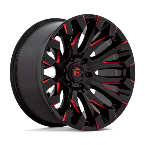 Fuel 1Pc D829 Quake 18X9 +1 Gloss Black Milled Red Tint