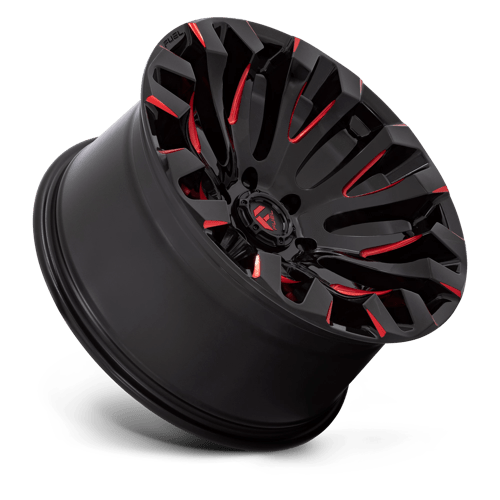 Fuel 1Pc D829 Quake 20X10 -18 Gloss Black Milled Red Tint