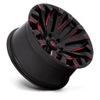 Fuel 1Pc D829 Quake 20X9 +1 Gloss Black Milled Red Tint